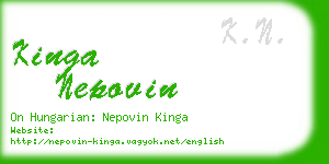 kinga nepovin business card